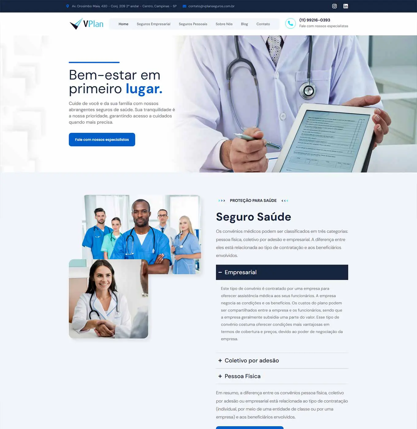 Projeto VPlan Seguros desenvolvido pela Tríader